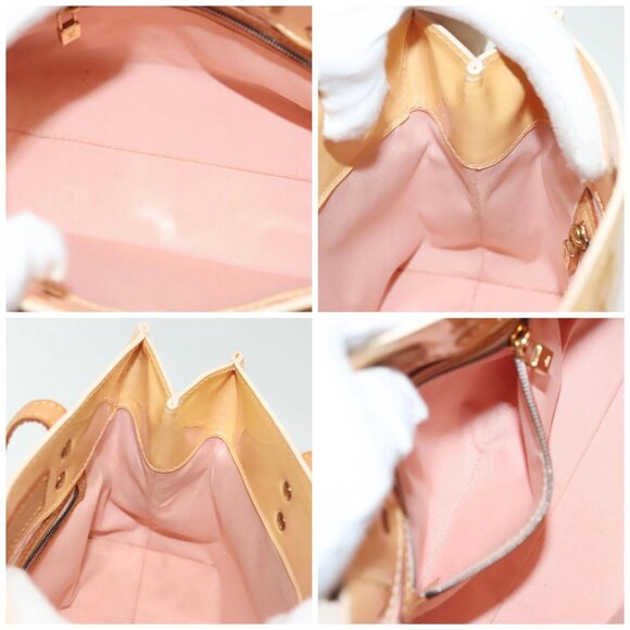 LOUIS VUITTON Monogram Vernis Reade PM Bag Marshmallow Pink Auth - Picture 16 of 16